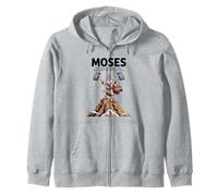 Moses First Man With a Tablet Funny Design Zip Hoodie