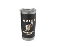 Moses First Man with A Tablet Funny Jewish Passover Stainless Steel Insulated Tumbler