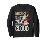 MOSES FIRST MAN WITH A TABLET WHO DOWNLOAD Long Sleeve T-Shirt