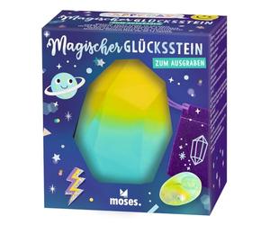 Moses. Happy Day Magic Lucky Stones to Dig Out - Surprise Box with Hidden Lucky Stone Digging Kit with Velvet Bag and Tool, Mystery Box