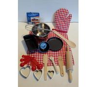 Moses Kinder 16 Piece Stainless Steel Real Baking Set Children's Baking Utensils