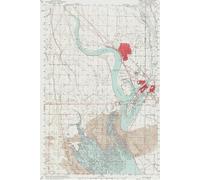 Moses Lake Washington Map Journal: Vintage Map Notebook