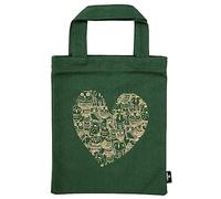 moses Unisex's Owl Heart Bookbag, Dark Green, Büchertasche