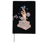 moses. Libri-x Book Cover with Ribbon Marker Cotton Cover for Reading Escape Through a Book Size L Escape Through a Book L Black