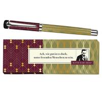 moses. libri_x Rainer Maria Rilke Metal Rollerball Pen with Blue Refill Printed with Rilke Quote in a Beautiful Box