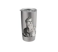 Moses Michelangelo Renaissance Statue Prophet Torah Bible Stainless Steel Insulated Tumbler