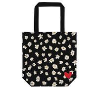 moses Organic Cotton Shopper Bag with Flower Motif Practical as Shopping and Leisure Bag