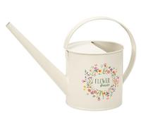 Moses Small Watering Can, Cream Galvanised Steel, 1.2 L, Decorative Flower Shower