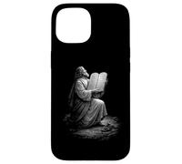 Moses With Hebrew Ten Commandments Tablets On Sinai Case for iPhone 15
