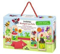 moses. 16155 Throwing Game, Wooden Throwing Game for Indoor and Outdoor Fun, Children's Game for Garden and Outdoor Fun, Cute Skill Game for Children from 3 Years and 2-3 Players, Crawling Beetle