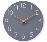 Mosewa Wall Clock, Engineered Wood, C_Grey, 16"