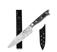 MOSFiATA 4 Inch Paring Knife, Ultra Sharp Small Kitchen Knife Fruit Knives with Sheath, German High Carbon Stainless Steel EN1.4116 Precision Cooking Vegetable Knife for Carving, Peeling, Trimming