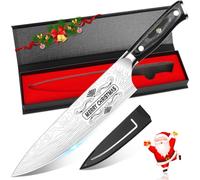 MOSFiATA 8" Chef Knife Gifts for Men Women, Sharp Kitchen Knives Set Professional German Stainless Steel, Xmas Gift Box for Him Dad Mom Birthday, Anniversary Present-Merry Christmas