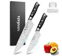 MOSFiATA Kitchen Knife Set, 9" Professional Carving Knives 6" Small Kitchen Knives Sets 2PCS, High Carbon German EN1.4116 Stainless Steel Sharp Chef Cooking Knife with Ergonomic Handle Gift Box