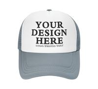 MOSGDBV Custom Baseball Caps Personalised hat Design Your Own Image/Text/Logo Personalized Hats Unisex Adjustable Customised Hats for Men Gray