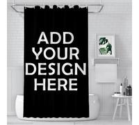 MOSGDBV Custom Bath Curtain with Your Text, Image or Photo Design Your Own Shower Curtain Personalised Decorative Shower Curtains Fun Bathroom Curtains Waterproof & Mould-Proof, With 12 C-Hooks