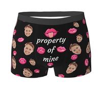 MOSGDBV Custom Boxers with Face, Add Your Photo Personalised Underwear,Design Your Own 3D Personalised Boxer Shorts,Customised Gift for Boyfriend Husband - Anniversary
