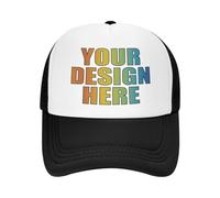 MOSGDBV Custom Cap for Men Women Design Your Own Logo Image Text Personalised Trucker Hat Customized Baseball Cap Unisex Black