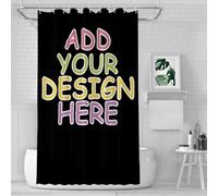 MOSGDBV Custom Shower Curtain Add Your Text/Image/Photo Design Your Own Bath Curtain Personalised Funny Shower Curtains Customized Long Curtains Washable Waterproof & Mould-Proof With 12 Hooks