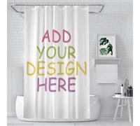 MOSGDBV Custom Shower Curtain Add Your Text/Image/Photo Design Your Own Bath Curtain Personalised Funny Shower Curtains Customized Long Curtains Washable Waterproof & Mould-Proof With 12 Hooks