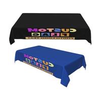 MOSGDBV Custom Tablecloth - Add Your Text/Image/Photo Personalized Rectangular Table Cloth - Customized Table Cloths Business Logo - For Business, Trade Show, Wedding, Birthdays 60x90