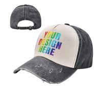 MOSGDBV Personalised Baseball Cap for Men Women Add Your Text Logo Photo Design Your Own Custom Adjustable Trucker Hat