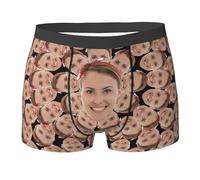 MOSGDBV Personalised Boxers for Men, Add Your Text/Photo Custom Underwear, Design Your Own Funny Gift for Him Boyfriend Husband - Valentine's Day Birthday Christmas