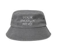 MOSGDBV Personalised Bucket Hat Custom Cap Design Your Own Trucker Hat Add Logo Text Unique Gift for Him and Her for Travel & Summer