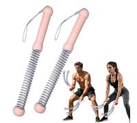 MOSHEEHDOR 2nd Gen Ropeless Battle Ropes for Home Gym, Heavy Duty Portable Cordless Battle Ropes with Integrated Spring (No Screws), Weighted Exercise Rope for Men & Women, HIIT Workout Equipment(Pink