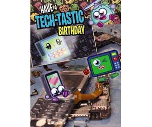 Moshi Monsters Birthday 3D Holographic Greeting Card - Have A Tech-Tastic Birthday