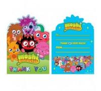 Moshi Monsters Party Thank Yous White
