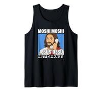 Moshi Moshi Jesus Desu | Funny Anime Meme | Japanese Humor Tank Top