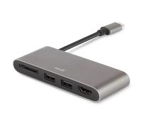 Moshi USB-C Multiport Hub 3-in-1 USB-C HDMI/HDCP 4K Ultra-compact 104 Mb/s, Grey