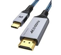 MOSHIMLI USB C to HDMI Cable 6FT, 4K@60Hz Type C to HDMI Cord for Home Theater, [Thunderbolt 3/4 Compatible] with iPhone 16/15 Series, Samsung Galaxy S24/S23 Series, MacBook, iPad, Monitor Screen, TV