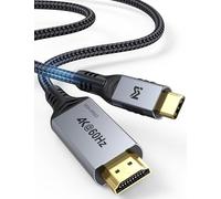 MOSHIMLI USB C to HDMI Cable 6FT, 4K@60Hz Type C to HDMI Cord for Home Theater, [Thunderbolt 3/4 Compatible] with iPhone 16/15 Series, Samsung Galaxy S24/S23 Series, MacBook, iPad, Monitor Screen, TV