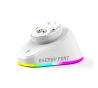 MOSHOU Charging Dock for Razer DeathAdder V2 Pro Naga Pro Viper Ultimate Basilisk Ultimate, RGB Computer Mice Powerplay Charging Puck (White)