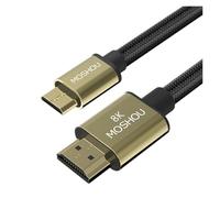 MOSHOU Mini HDMI to HDMI-Compatible Cable 8K@60Hz 4K@120Hz High Speed HDMI to Mini HDMI Cable Bi-Directional 2.1 Cord for HDTV(3m (9.84ft))