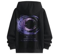 Moshtashio Men's Graphic Hoodie Fleece Hip Hop Sweatshirt Vintage Printed