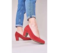 Moshulu 'asante' Suede Court Shoes In Red Red 5.5