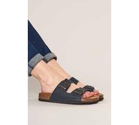 Moshulu 'bavaria Waxy' Cork Footbed Sandals In Indigo Indigo