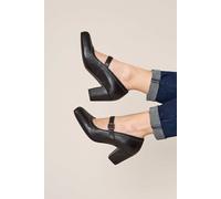 Moshulu 'biambi' Leather Bar Shoes In Black Black 5