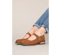 Moshulu Boyce' Ladies Flat Mary Jane Style Shoes In Tan Tan 8