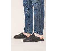 Moshulu 'Douglas 4' Men's Leather Mule Slippers in Black | Size: 7 Moshulu Black 7