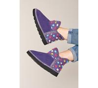 Moshulu 'fireside 2' Spotty Bootie Slippers In Violet Violet 5