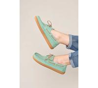 Moshulu 'fowey' Nubuck Boat Shoes In Light Green Light Green 4