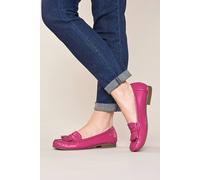Moshulu 'italian Dressing' Ladies Leather Loafers In Fuchsia Fuchsia 6