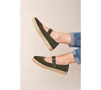 Moshulu 'keran' Espadrille Mary Jane Pumps In Olive Olive 7