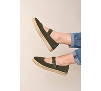 Moshulu 'keran' Espadrille Mary Jane Pumps In Olive Olive 8