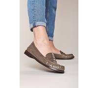 Moshulu 'petrel Leather' Leather Penny Loafers In Bronze Bronze 6