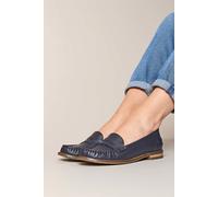 Moshulu 'petrel Leather' Leather Penny Loafers In Indigo Indigo 8